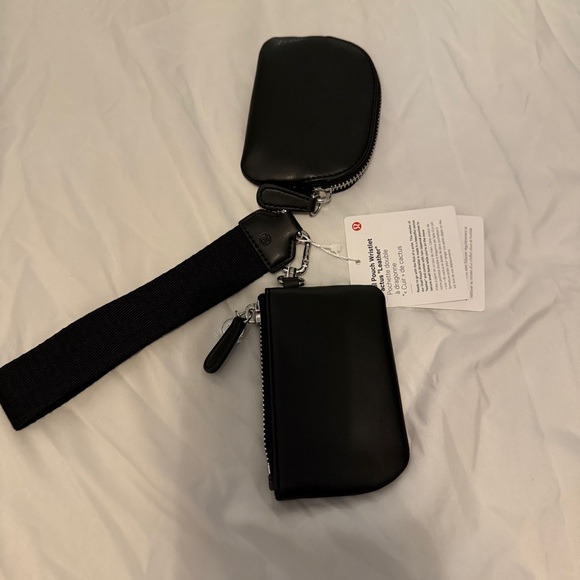 Lululemon Cactus Leather Dual Pouch Wristlet - Picture 6 of 7